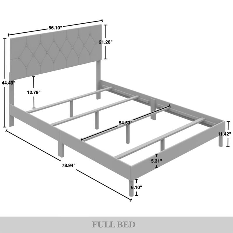 CraftPorch Elegant Velvet Upholstered Bed