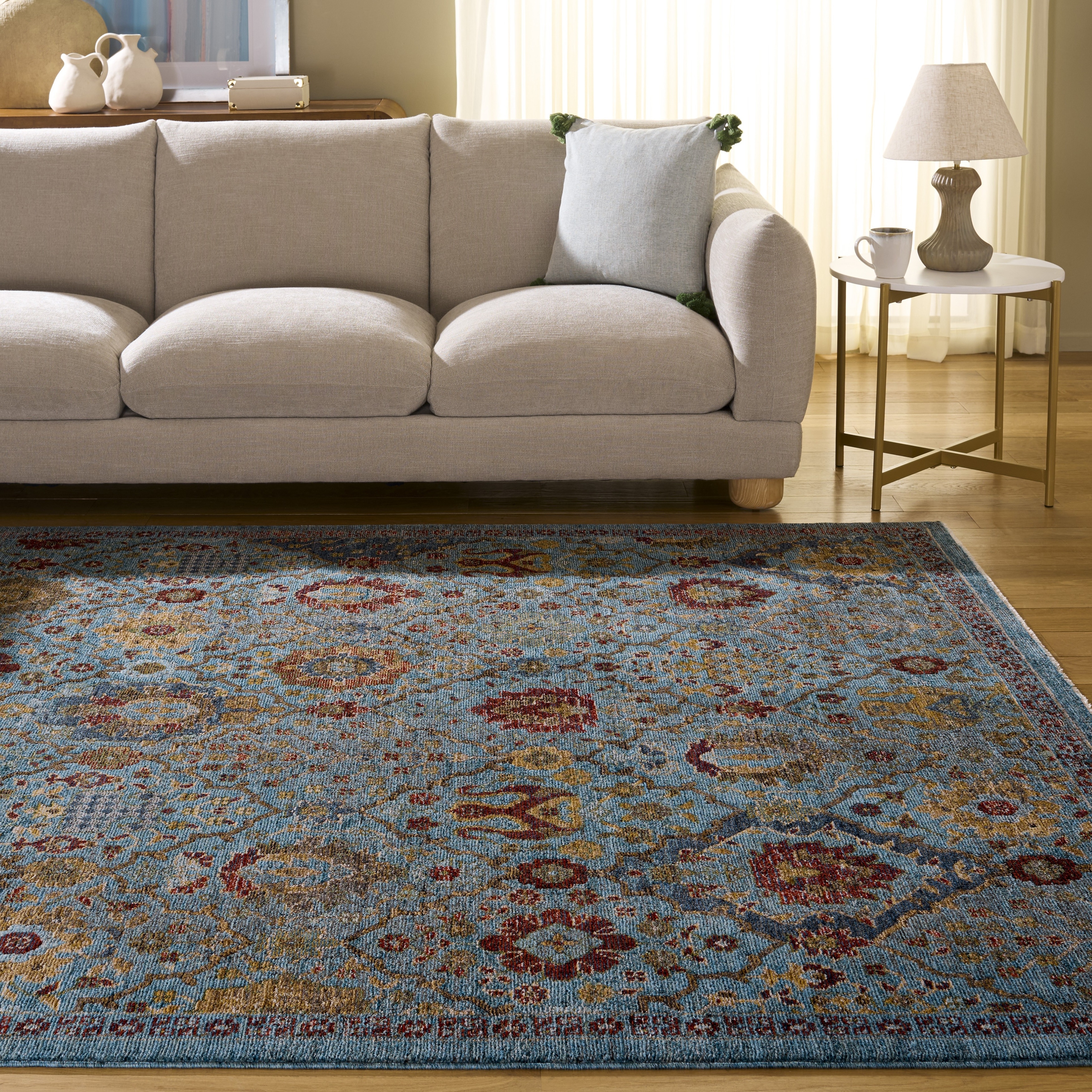 SAFAVIEH Gemstone Eustaquia Traditional Cotton Rug