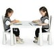 preview thumbnail 5 of 38, Gymax Kids Table & 2 Chairs Set Toddler Activity Play Dining Study - See Details White