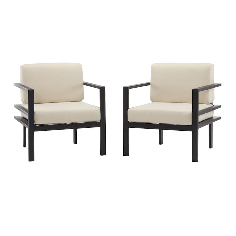 Christopher Knight Home - PureNest 27.7'' Outdoor Lounge Chair with Aluminum Frame, Weather-Resistant Cushions, Sleek Design