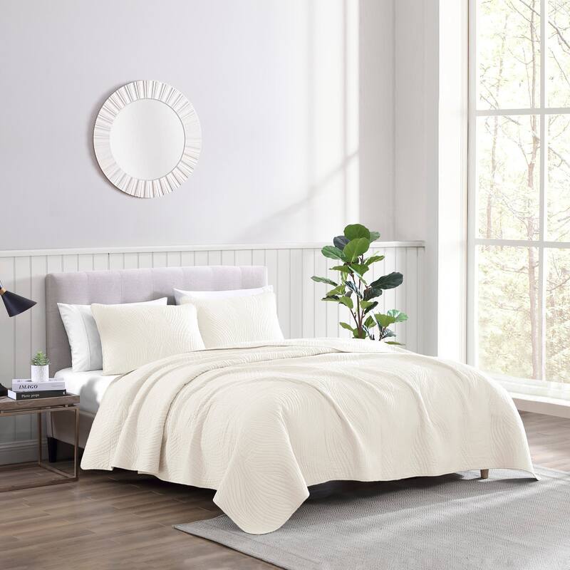 Brielle Home Stream Quilt Set - Ivory - Twin