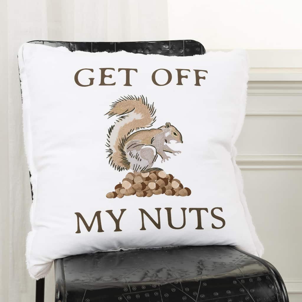 "Get Off My Nuts" Pillow Cover