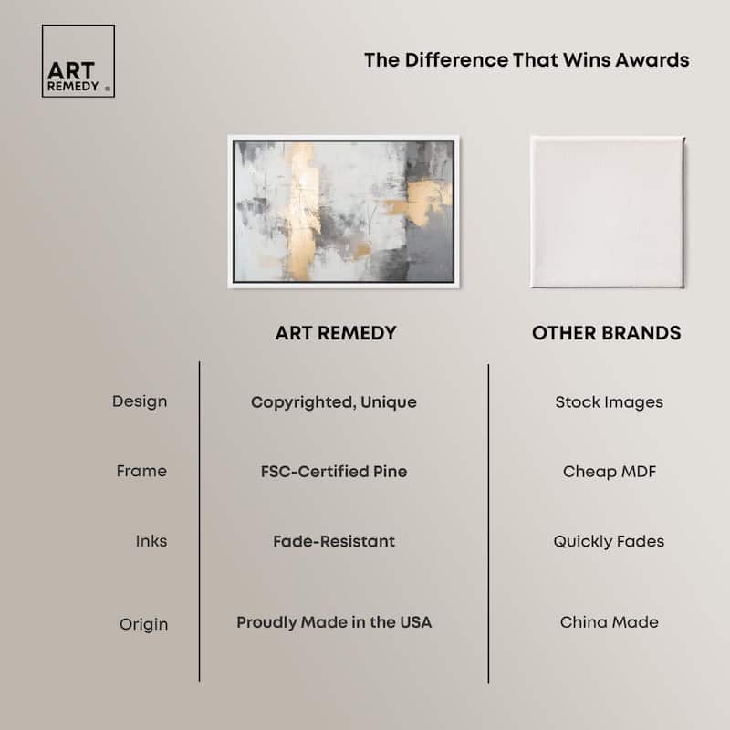Gilded Gray III Canvas by Art Remedy