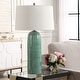 preview thumbnail 6 of 5, Uttermost Andale Crackled Teal Table Lamp - N/A