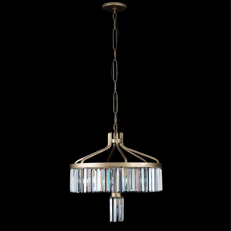 Varaluz Social Club 2-Tier Crystal Pendant - Havana Gold