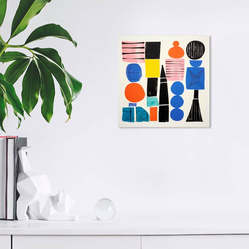 Wynwood Studio Canvas Abstract Chemistry Recipients Blue and Modern & Contemporary Wall Art Canvas Print - 12 x 12