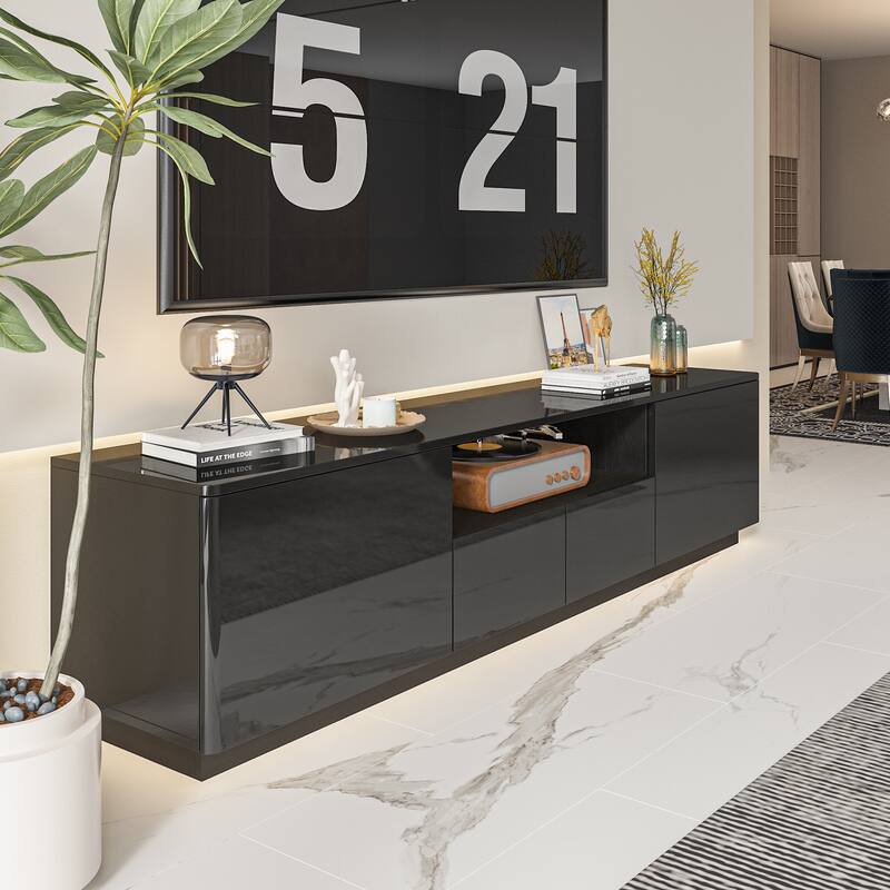 HighGloss LED TV Stand TV Entertainment Center TV Console Media Gaming