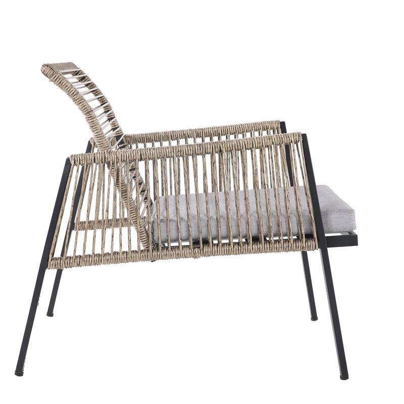 Patio Furniture Set - Outdoor Sectional Sofa All Weather Wicker Rattan Conversation Set with Soft Cushions