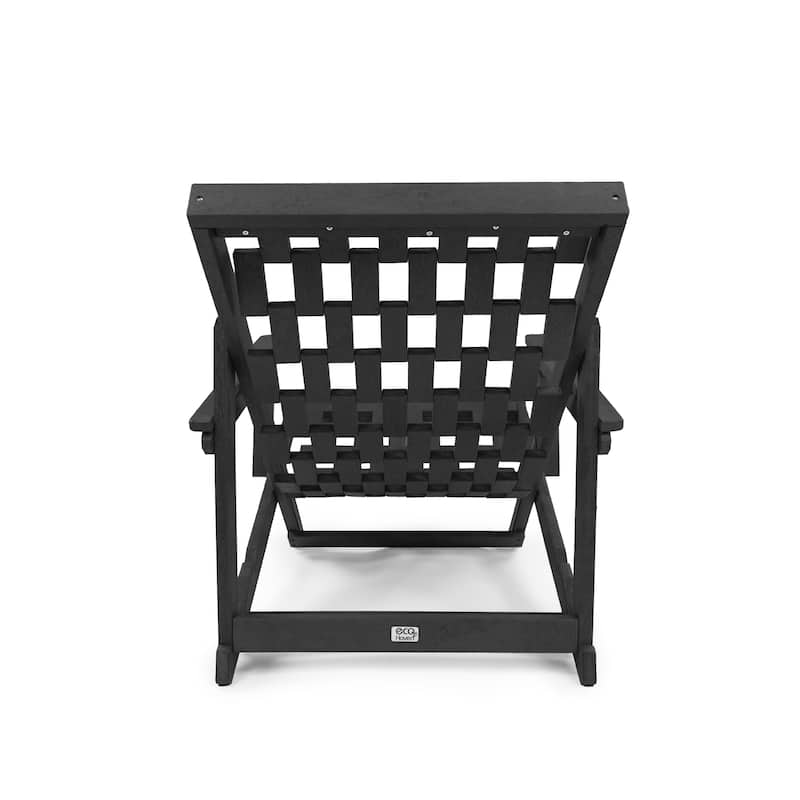 Aspen Fully Assembled All-Weather Outdoor Folding Lounge Chair and Table Set - 3-piece