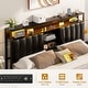preview thumbnail 8 of 67, Upholstered Bed Frame with Storage Shelving, Platform Beds with Charge Station and LED Lights