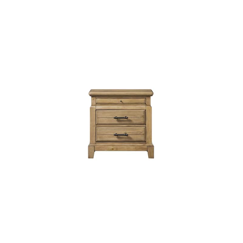 2 Drawer Nightstand w/ Tray - Caramel Finish - Caramel