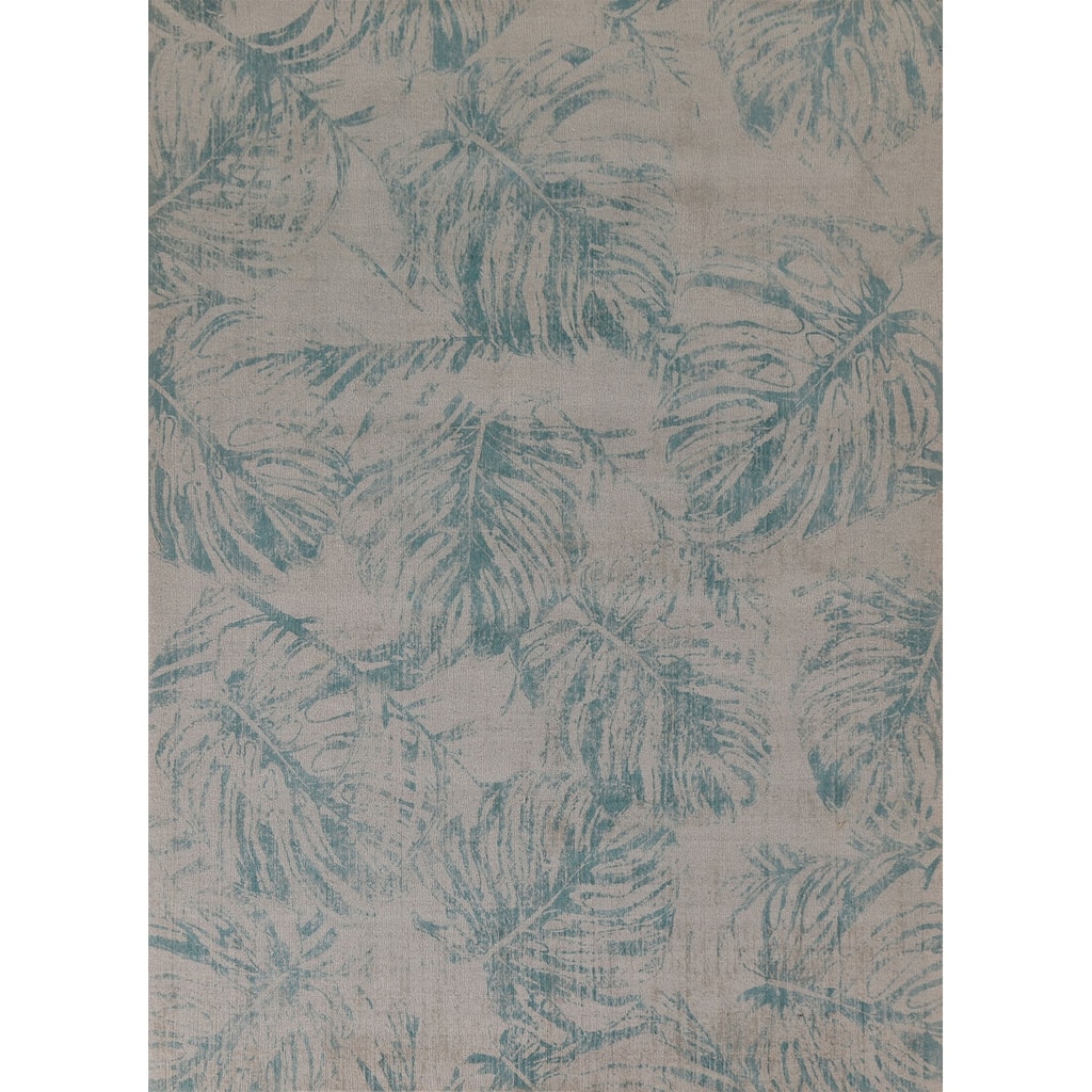 Hand Knotted Oriental 100% Wool Carpet Modern All-Over Beige & Ivories Abstract Area Rug - 8' 0'' X 6' 3''