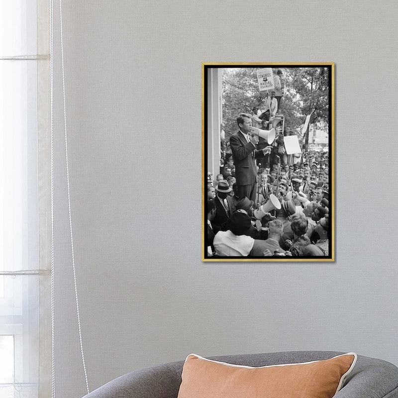 iCanvas "Robert F Kennedy" by Warren K. Leffler Framed Canvas Print