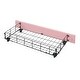 preview thumbnail 10 of 25, Twin Size Upholstered Princess Bed with Crown Headboard and 2 Drawers, Platform Bed in White+Pink