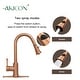 preview thumbnail 9 of 7, One-Handle Pull-Down Copper Kitchen Faucet - 16"