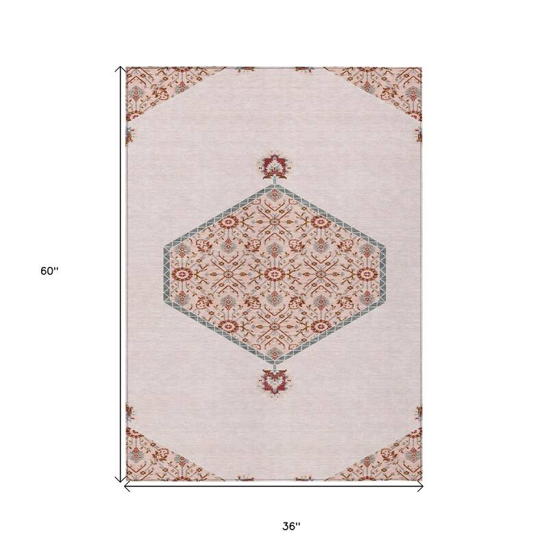 HomeRoots Oriental Traditional Rectangle Outdoor Rug