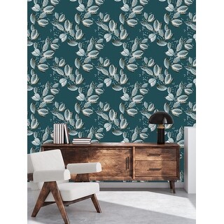 Winter Leaves Wallpaper Peel and Stick and Prepasted - Bed Bath ...