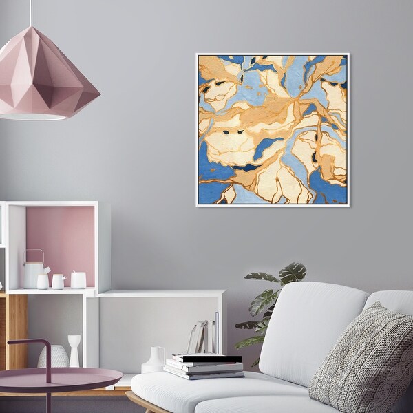 Oliver Gal 'Through the Vines Blue' Abstract Wall Art Framed