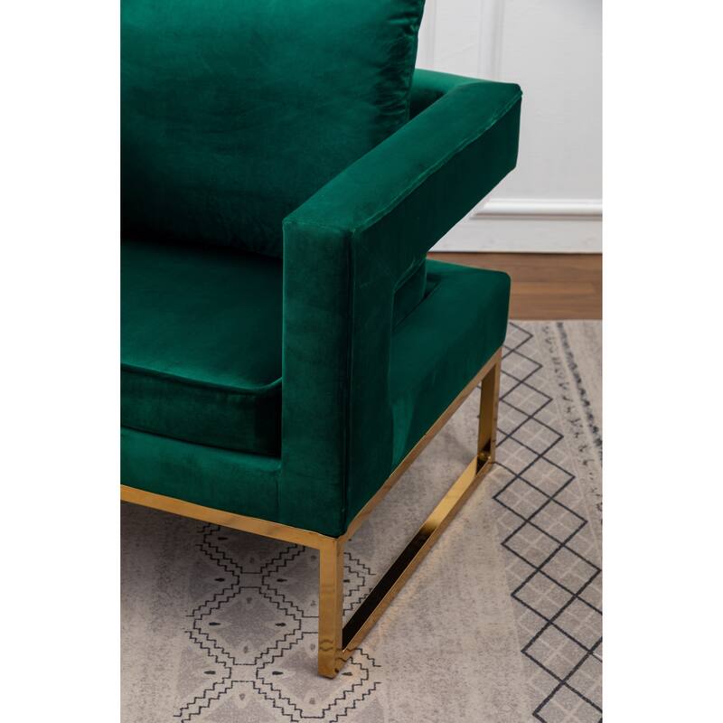 Green 29.75" Polyester Arm Chair