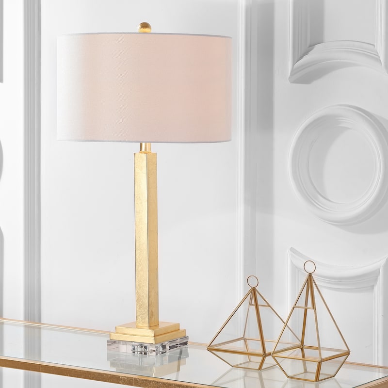 SAFAVIEH Lighting 30-inch Perri Crystal Base Table Lamp (Set of 2) - 16"x16"x30"