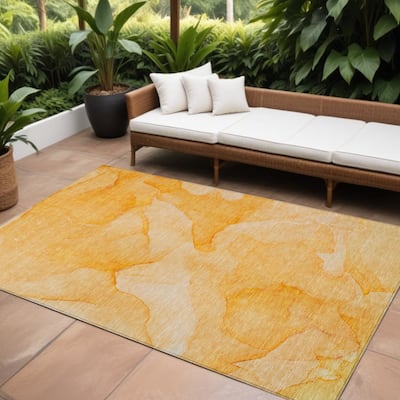 Almilo Artistic Abstract Weather Resistant Versatile Elegance Outdoor Rug