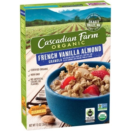 Cascadian Farm Organic Granola - French Vanilla Almond - Case of 6 - 13 oz.