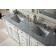 preview thumbnail 18 of 32, James Martin Vanities Bristol 72" Double Vanity, Bright White