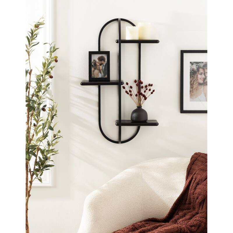Kate and Laurel Ramos Wood/Metal Accent Shelf - 18x6x30
