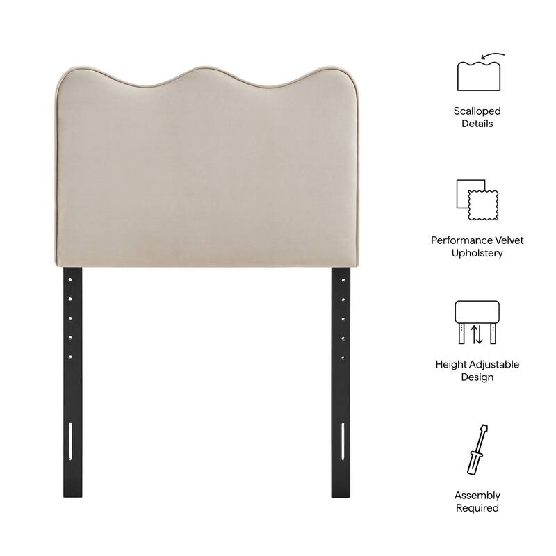 Athena Stain-Resistant Performance Velvet Headboard