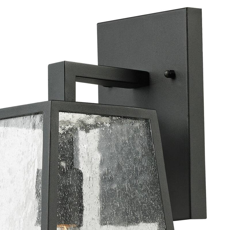 Elk Home Meditterano Matte Black With Seedy Glass 1 Light Wall Sconce