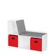 preview thumbnail 41 of 44, RiverRidge Kids Reading Nook Cushioned Toy Storage Bench with Cubby Organizers with Optional Fabric Bins- White