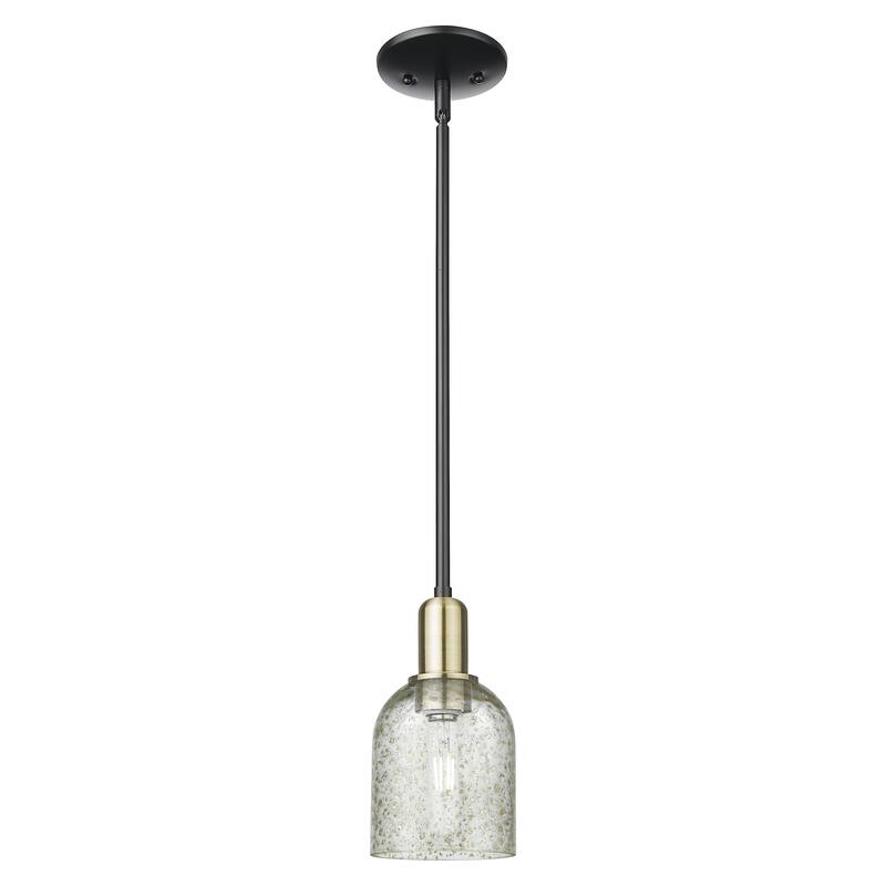 Innovations Lighting Endless Possibilities Arcadia - Caledonia - 1 Light 5" Stem Hung Mini Pendant - Black Antique Brass/Mica