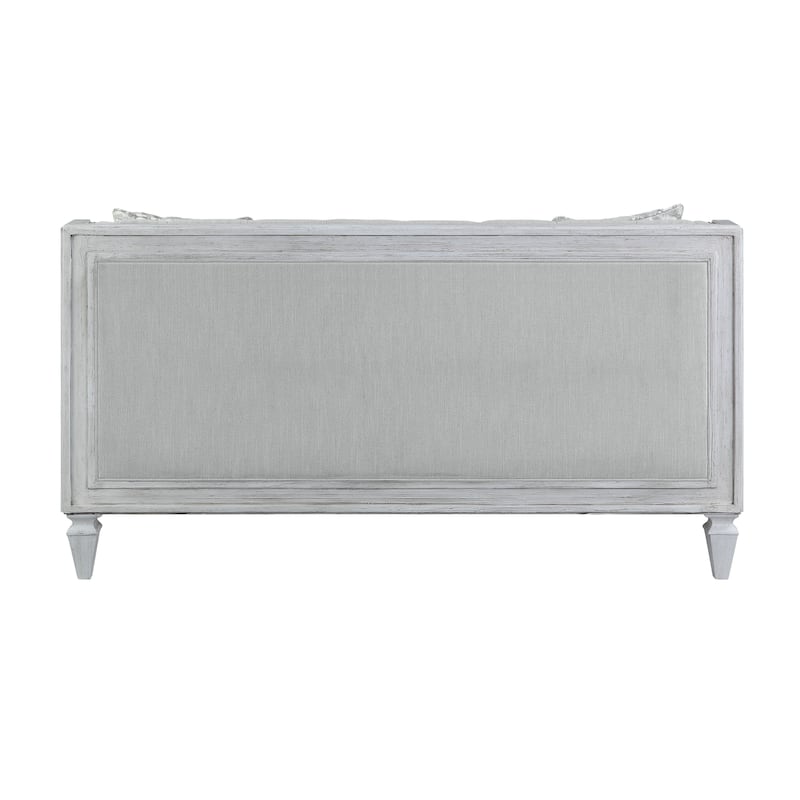 Tatum Light Gray and Weathered White Loveseat with 2 Pillows