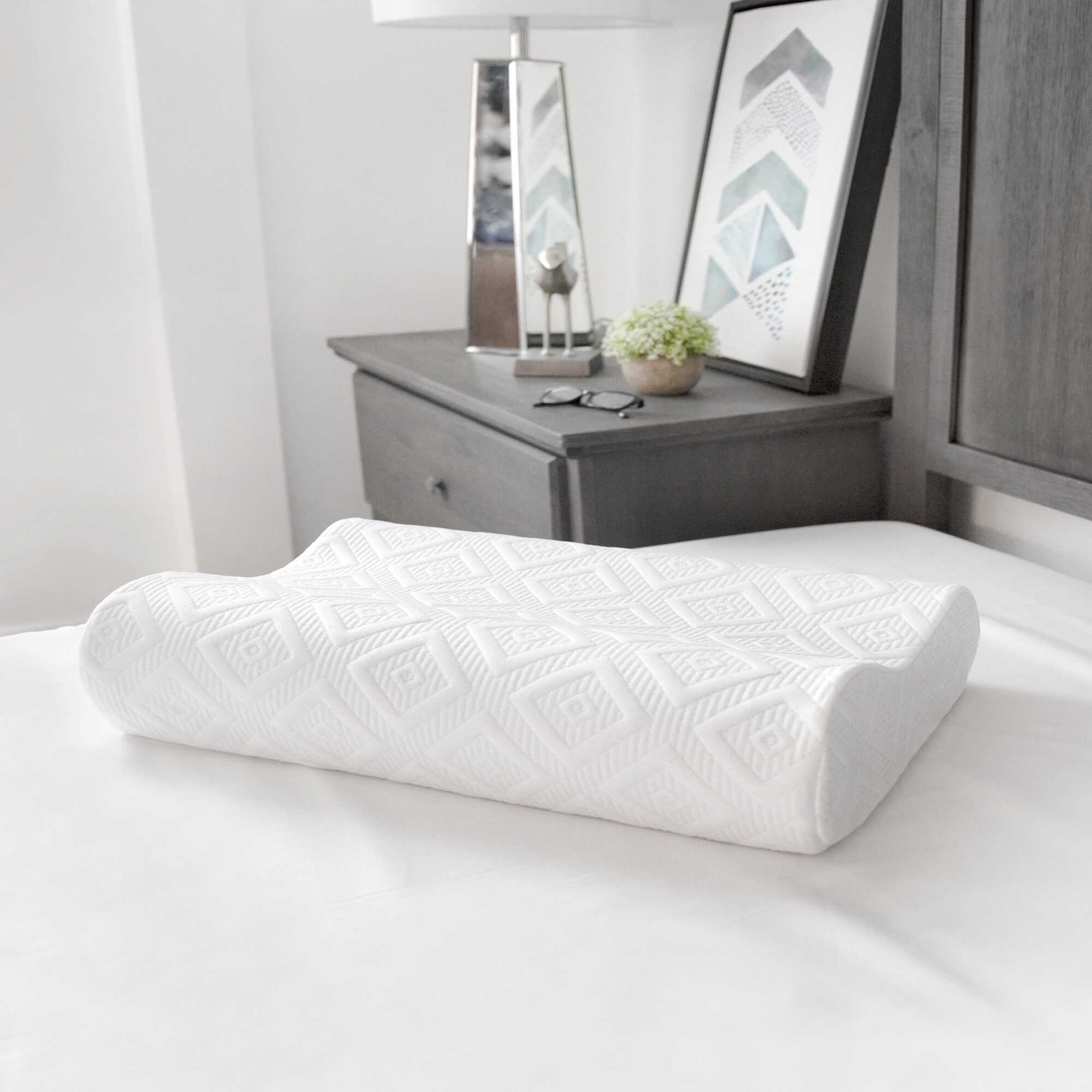 SensorPEDIC Contour Memory Foam Pillow for Side and Back Sleepers