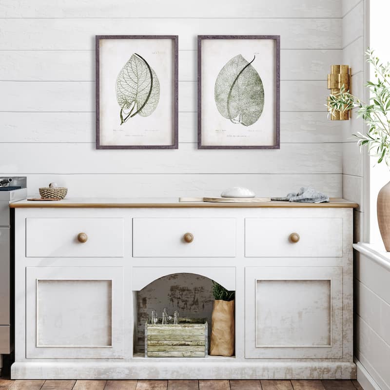 Cordate Leaf Study, Set Of 2