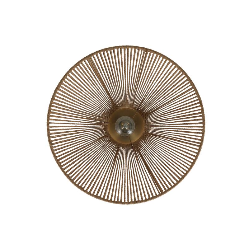 Kenroy Home Twine 1-Light Semi-Flush Mount - Brushed Gold