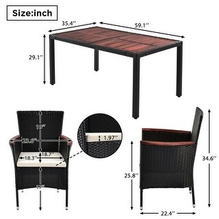 7-piece Outdoor Patio Dining Set