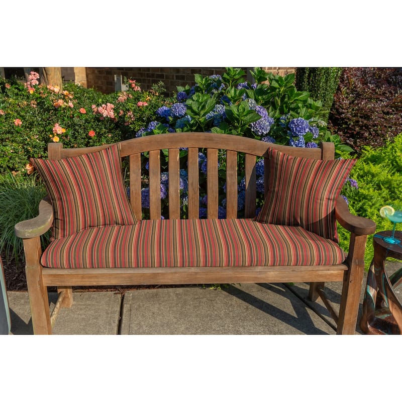 Sunbrella 20 inch Square Stripe Outdoor Throw Pillow