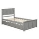 preview thumbnail 11 of 18, Gray Twin Platform Bed with Trundle, Perfect for Guest Rooms and Kids' Rooms