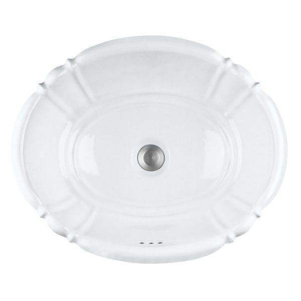 PROFLO PF1125 17-1/4" Self Rimming Bathroom Sink - White