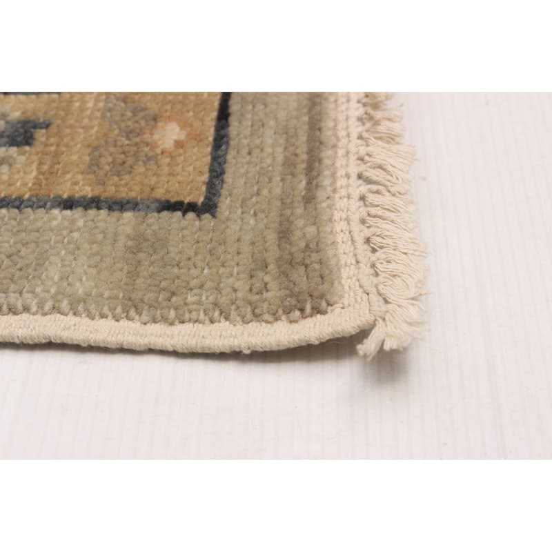 ECARPETGALLERY Hand-knotted Oushak Light Grey Wool Rug - 8'0 x 9'8