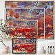 preview thumbnail 4 of 10, Designart 'Painted Mural On Royal PaLace In Colombia' Traditional Framed Canvas Wall Art Print