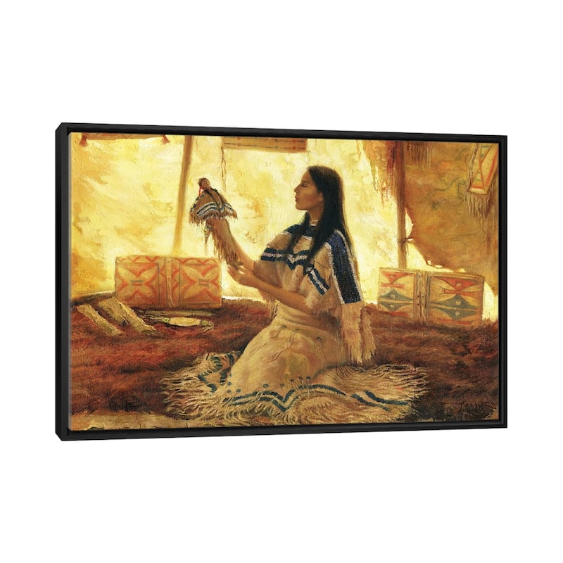 iCanvas "A Gift For Her Daughter" by David Joaquin Framed Canvas Print - Black - 26x40