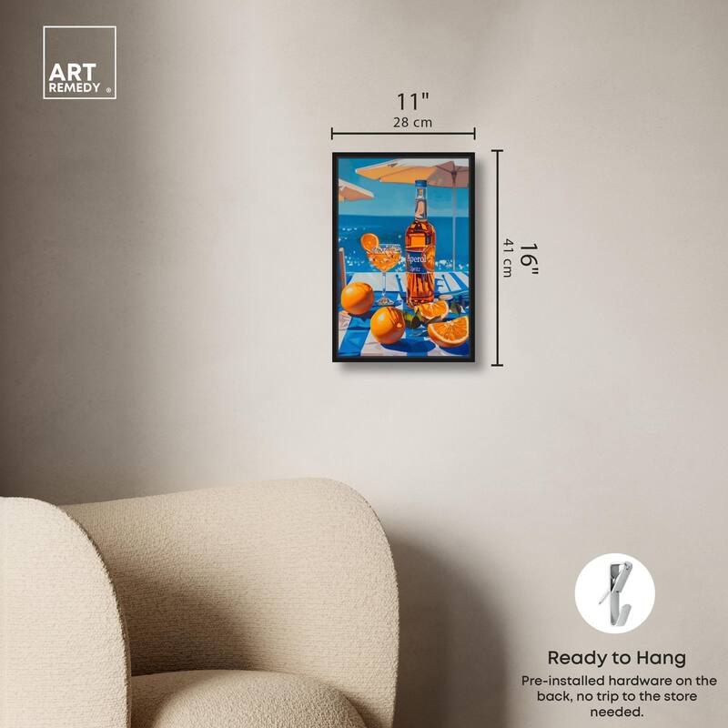 Coastal Aperol Canvas by Art Remedy