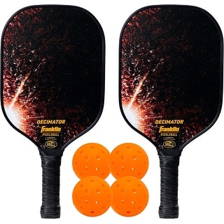 Franklin Sports Pickleball 2 Player Carbon Fiber Paddle and X-40 Pickleball Set