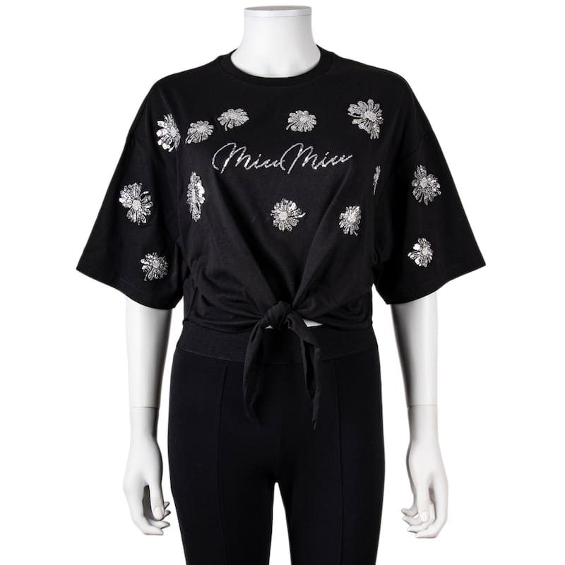 Miu Miu Sequined Floral T-Shirt - S