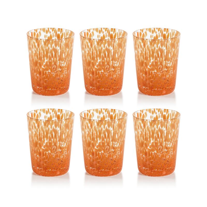 Willa Speckled Glass Tumblers, Set of 6