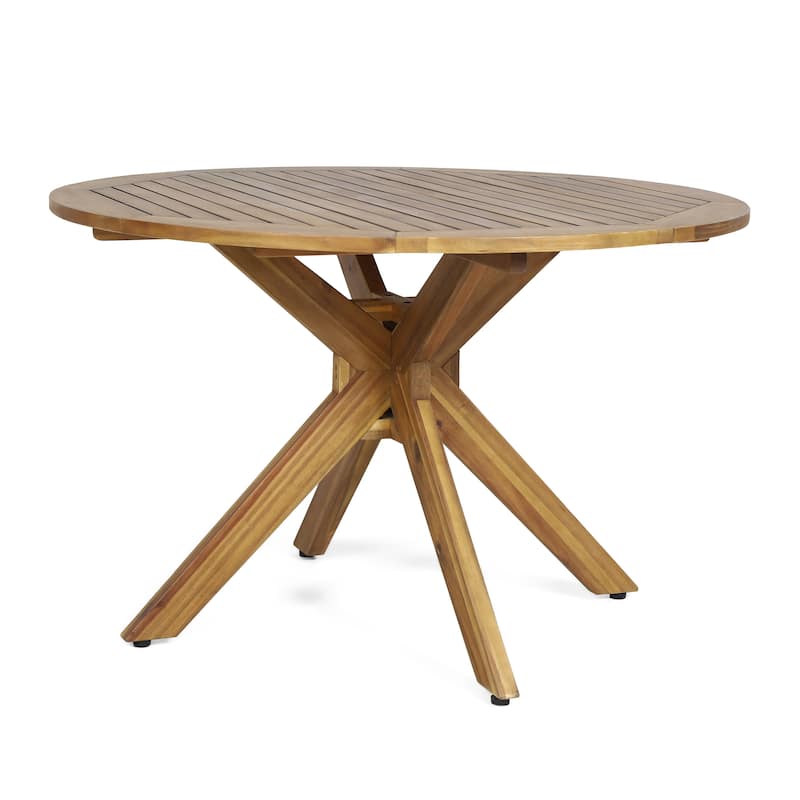 Mcgill Outdoor 5 Piece Acacia Wood Dining Set by Christopher Knight Home
