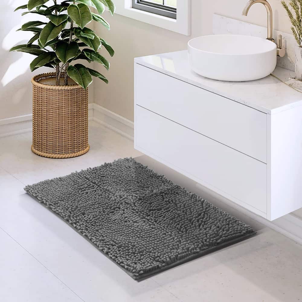 Empyrean Non-Slip Super Plush Chenille Bathroom Rugs