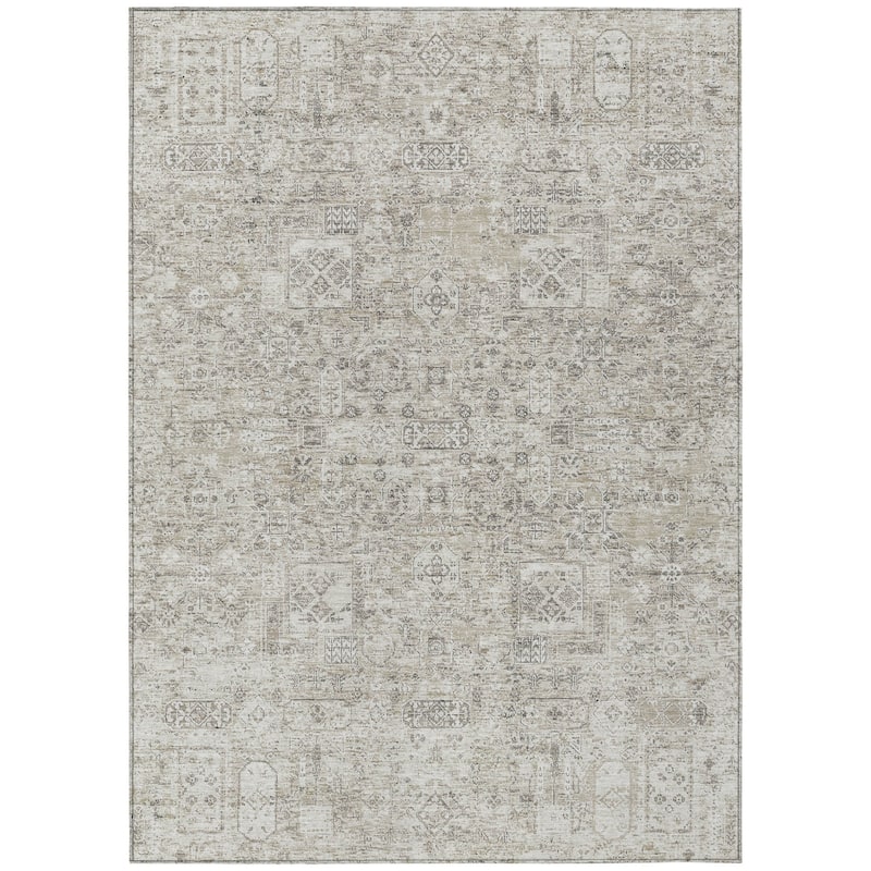 HomeRoots Floral Transitional Rectangle Outdoor Rug